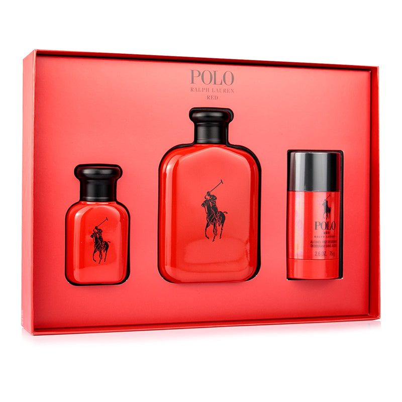 Polo Red para hombre / SET - 125 ml Eau De Toilette Spray