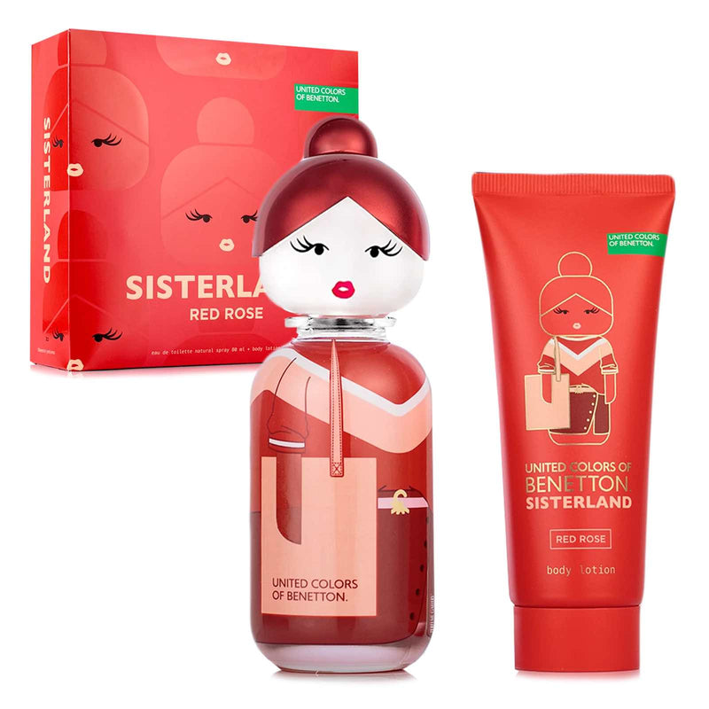 Sisterland Red Rose para mujer / SET - 80 ml Eau De Toilette Spray